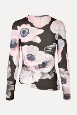 STINE GOYA Asymmetric Long Sleeve Top - Nostalgic Anemone NostalgicAnemone Online