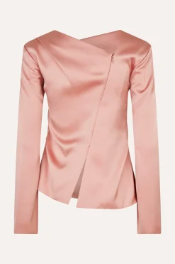 STINE GOYA Asymmetrical Long Sleeve Top - Rose Tan RoseTan Sale