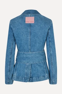 STINE GOYA Belted Tailored Jacket - Denim Blue DenimBlue Flash Sale