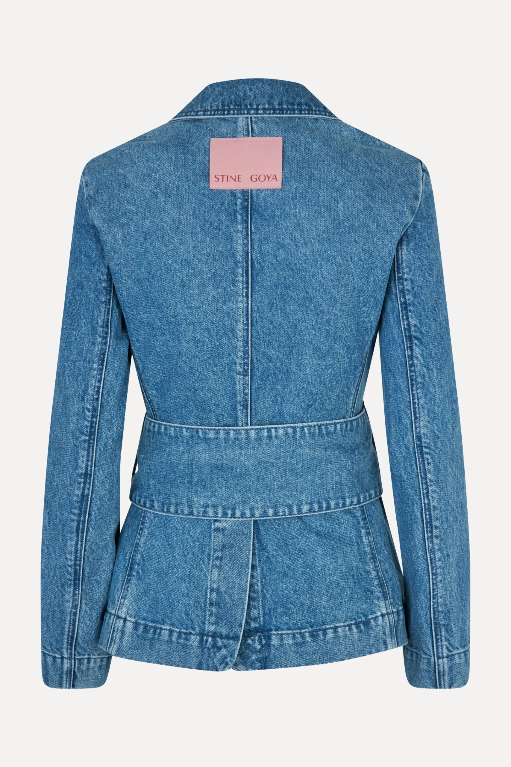 STINE GOYA Belted Tailored Jacket - Denim Blue DenimBlue Flash Sale