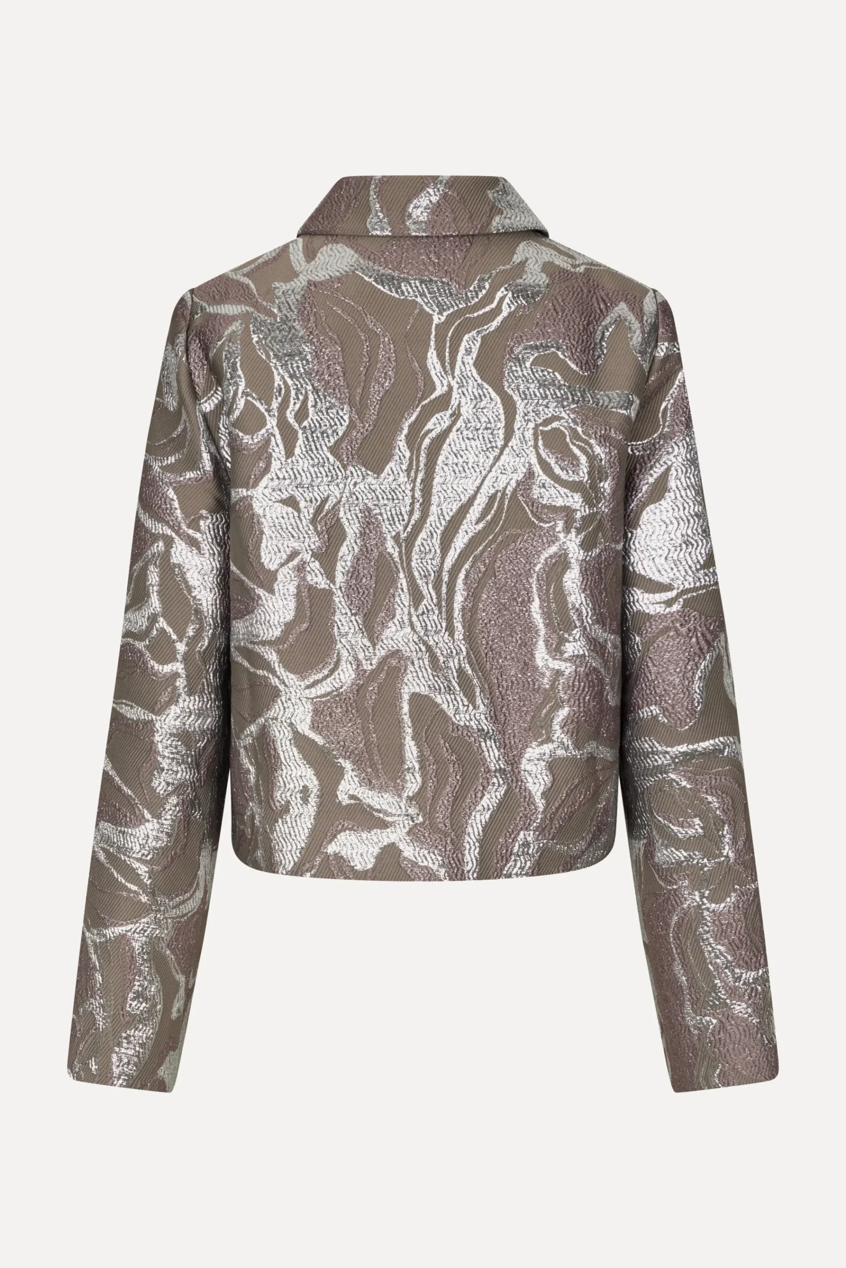 STINE GOYA Boxy Straight Jacket - Abstract Foliage AbstractFoliage Discount