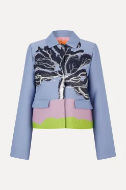 STINE GOYA Boxy Straight Jacket - Tree Fashion