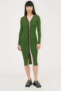 STINE GOYA Cardigan Dress - Sage Green Multi SageGreenMulti Cheap