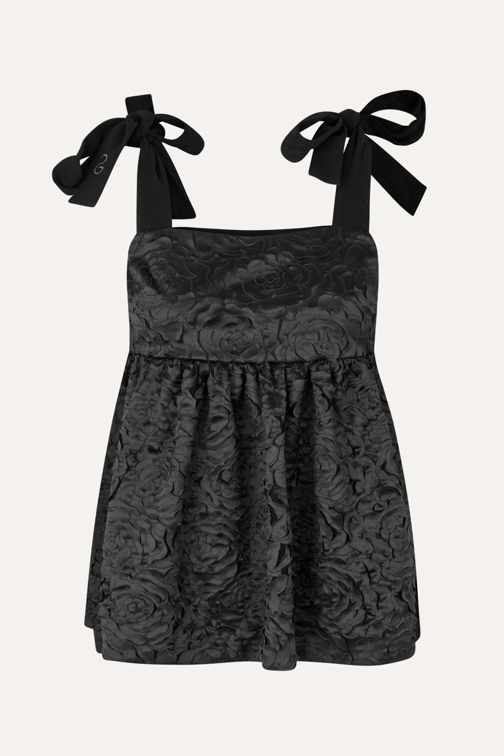 STINE GOYA Contrasted Tie Top - Jet Black JetBlack Best Sale