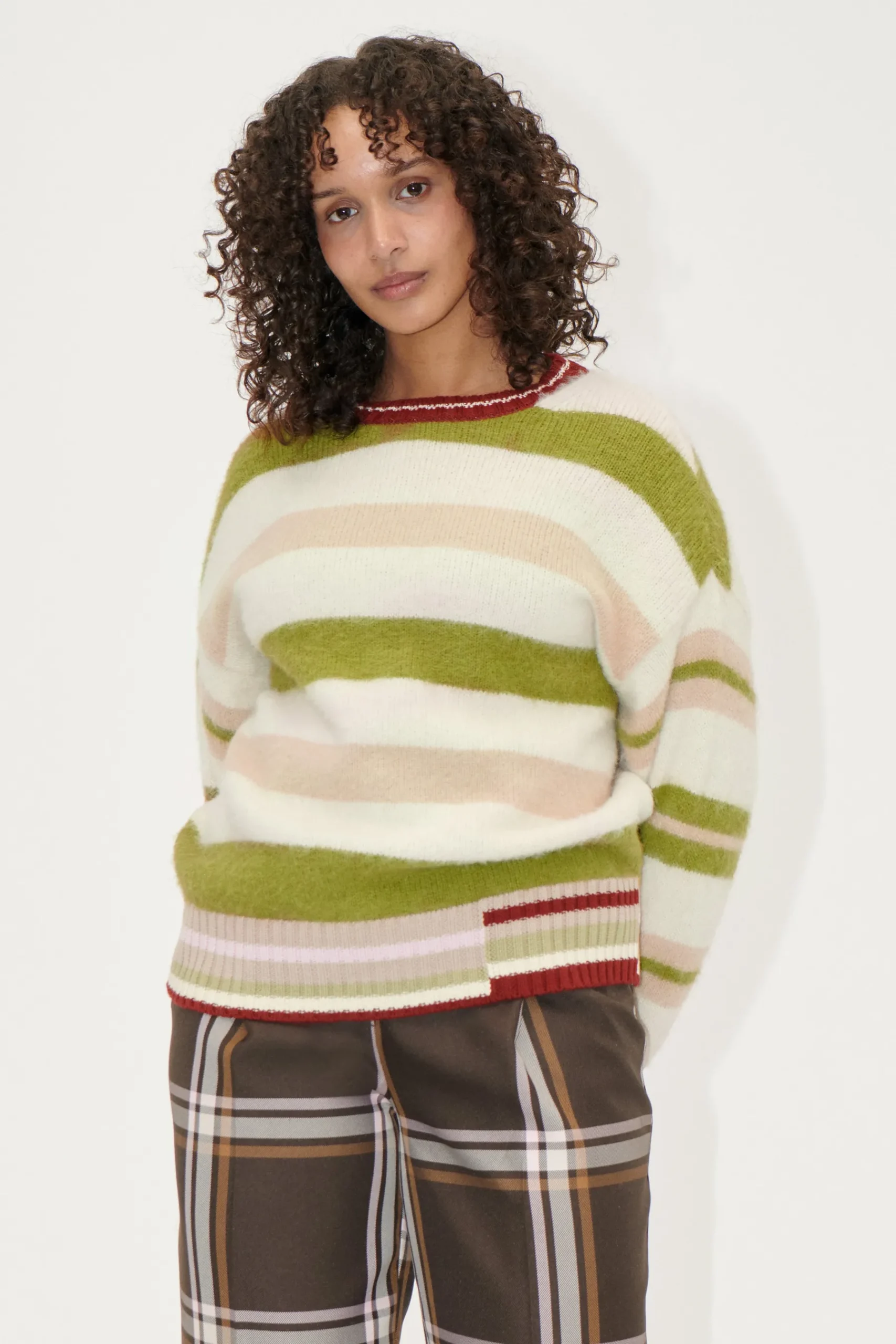 STINE GOYA Crew Neck Sweater - Alpaca Stripe AlpacaStripe Store