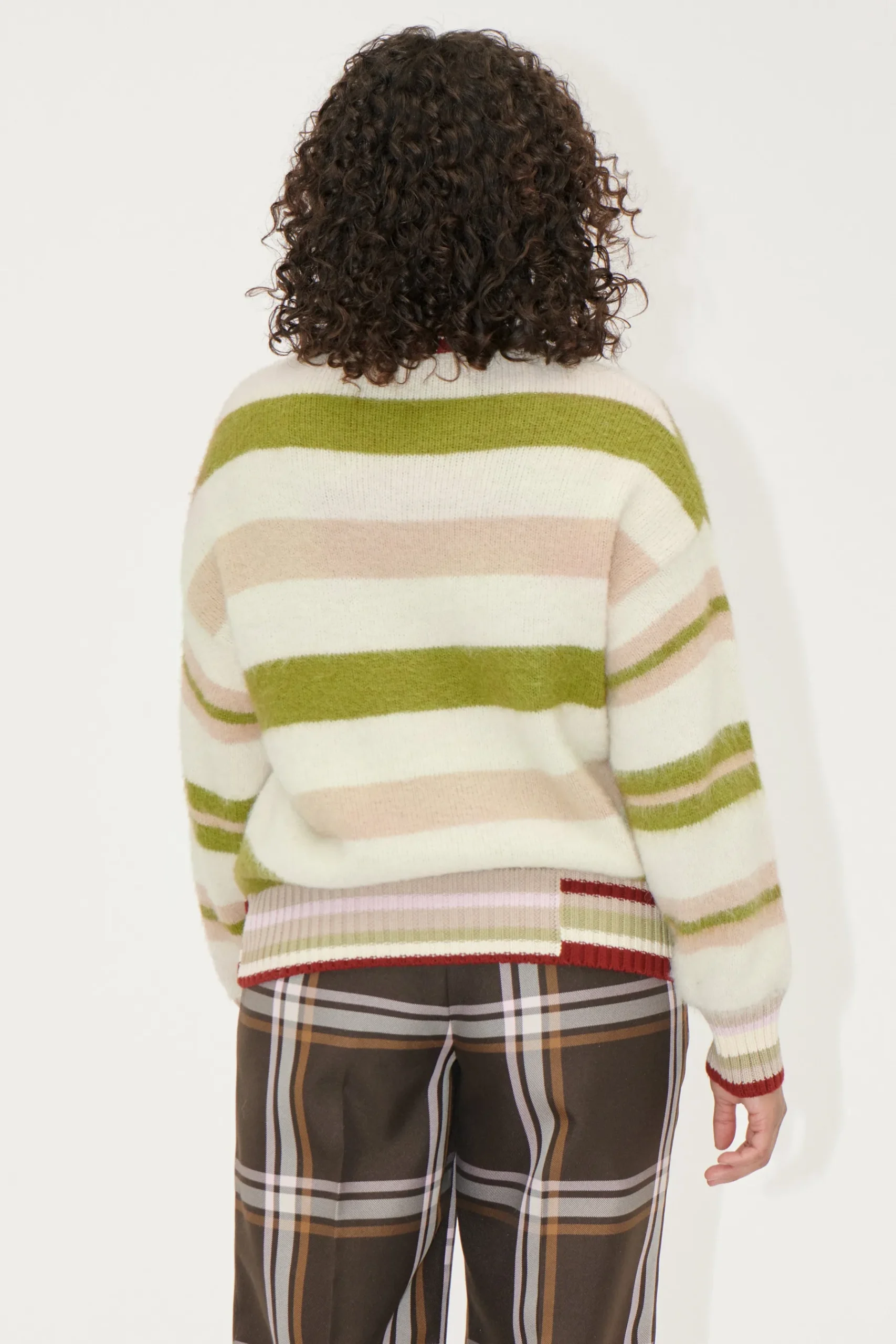 STINE GOYA Crew Neck Sweater - Alpaca Stripe AlpacaStripe Store