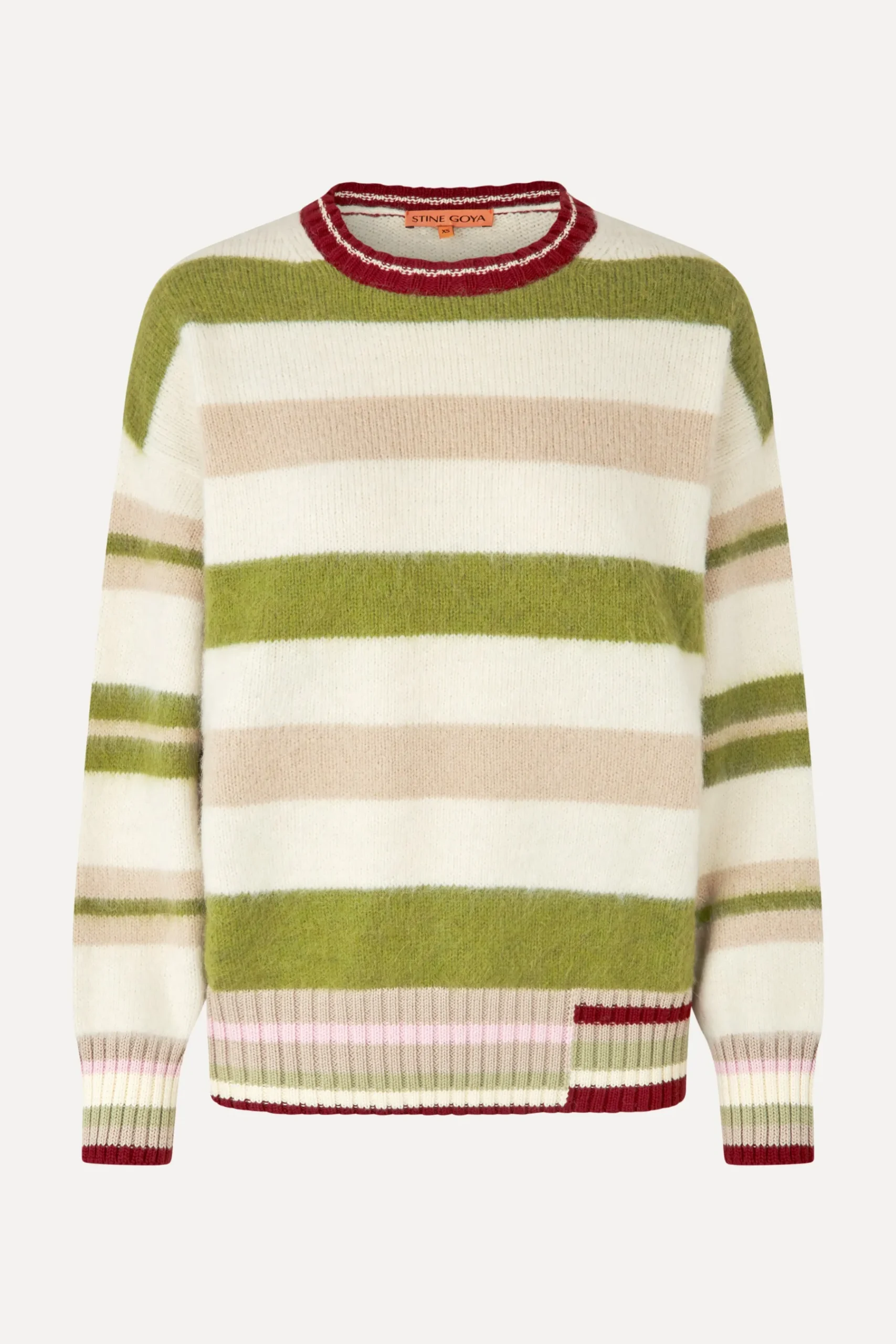 STINE GOYA Crew Neck Sweater - Alpaca Stripe AlpacaStripe Store