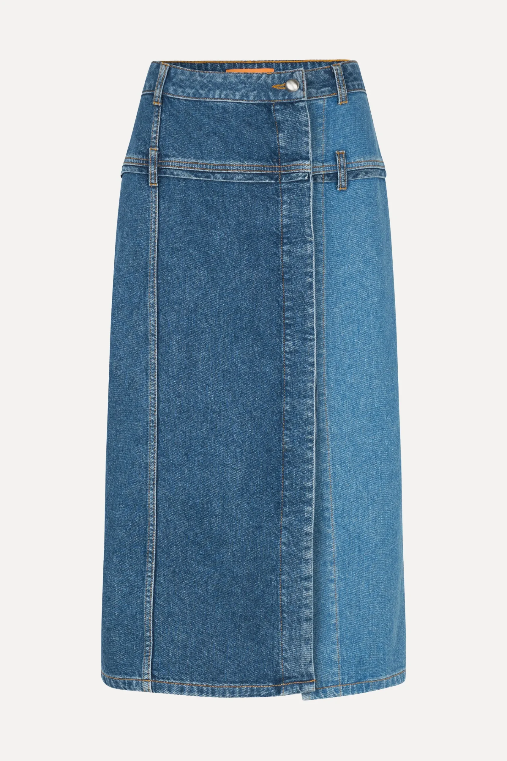 STINE GOYA Denim Midi Skirt - Two Tone Denim TwoToneDenim Store