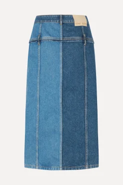 STINE GOYA Denim Midi Skirt - Two Tone Denim TwoToneDenim Store