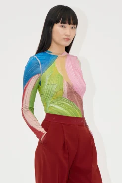 STINE GOYA Elastic Long Sleeve Top - Hands Best Sale