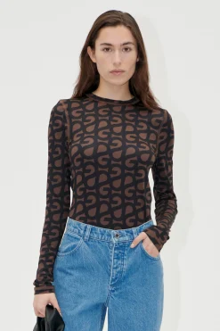 STINE GOYA Elastic Long Sleeve Top - SG Logo SGLogo Shop