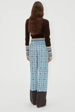 STINE GOYA Elasticated Long Pants - Window Check WindowCheck Best