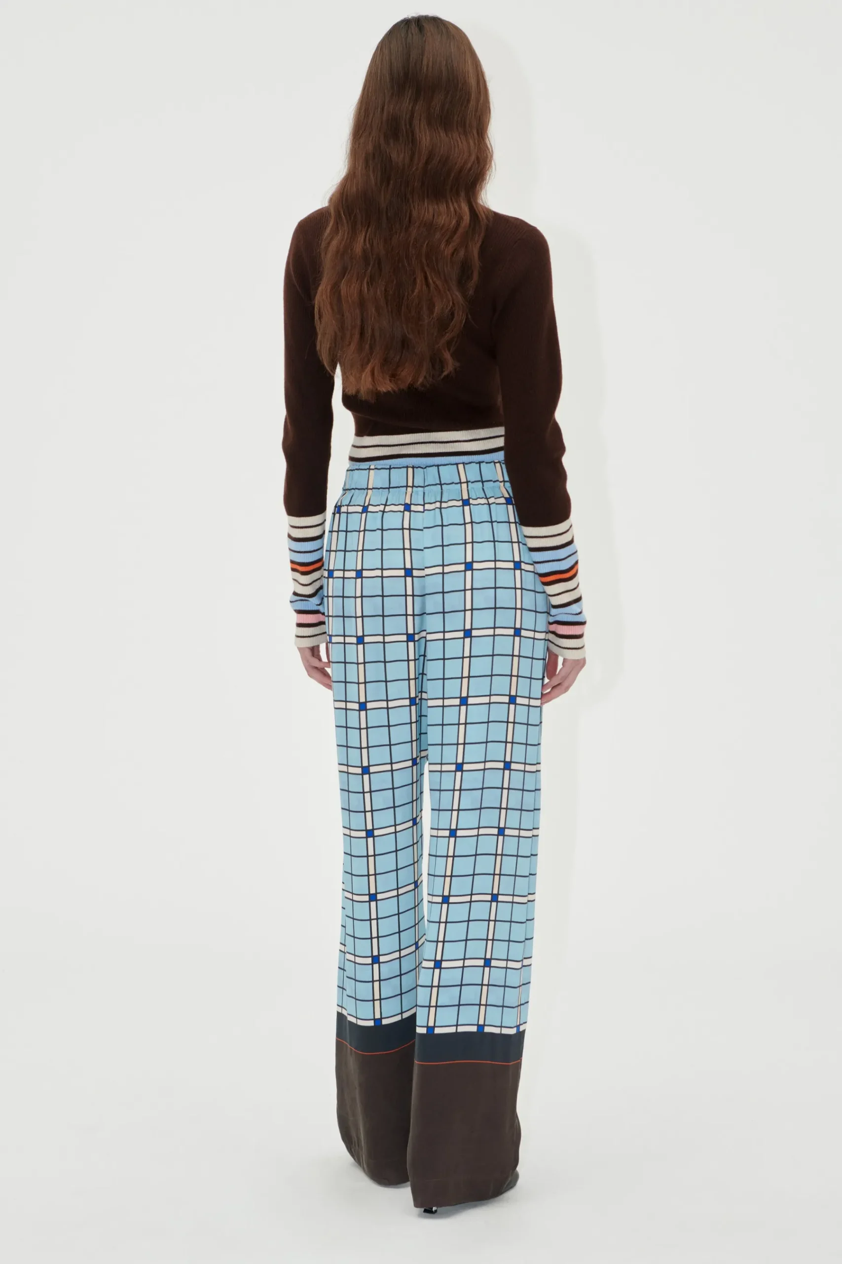 STINE GOYA Elasticated Long Pants - Window Check WindowCheck Best