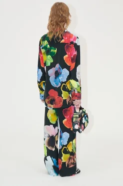 STINE GOYA Elasticated Long Pants - Watercolor Bloom WatercolorBloom Clearance