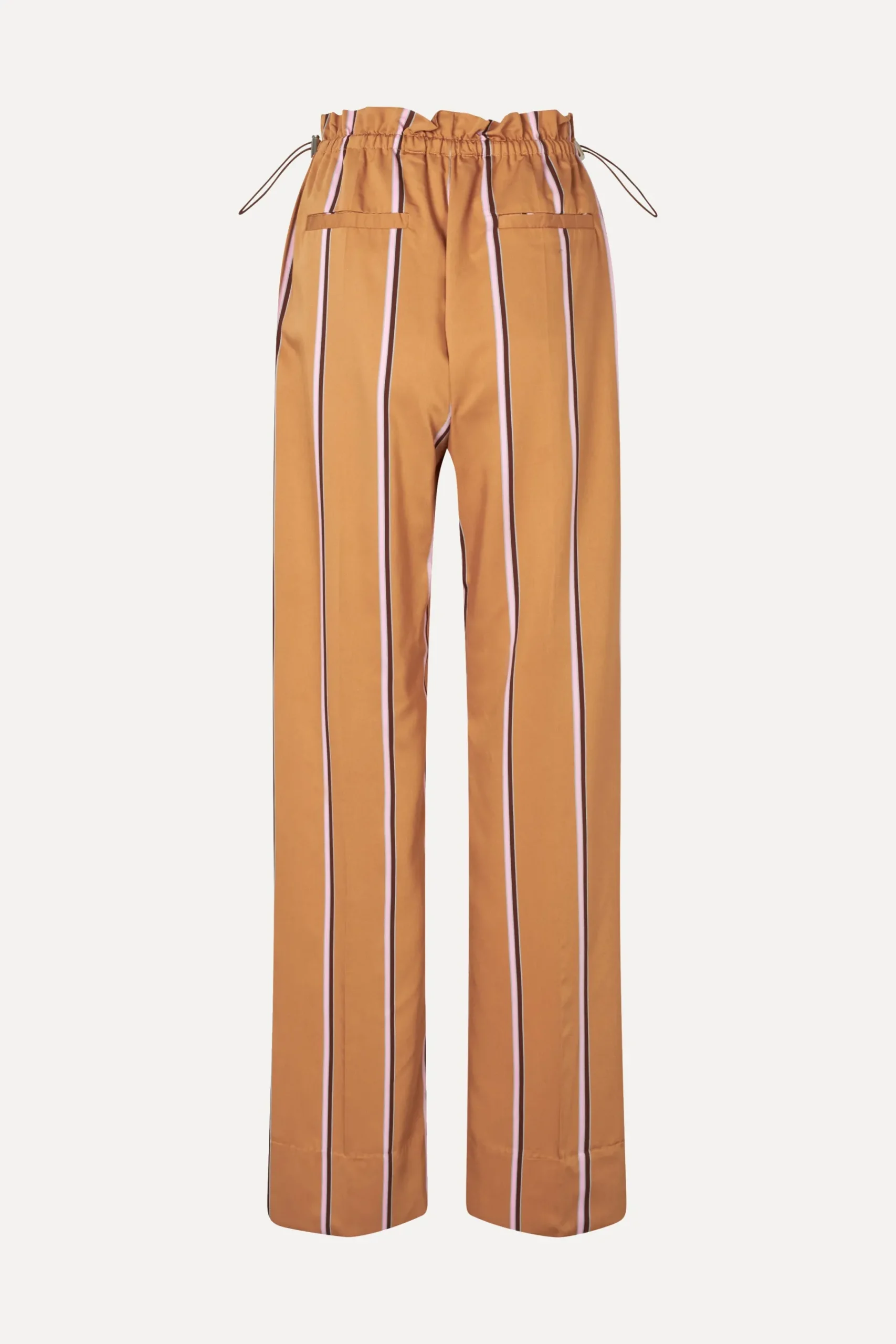 STINE GOYA Gathered Long Pants - Cocoa Stripes CocoaStripes Discount