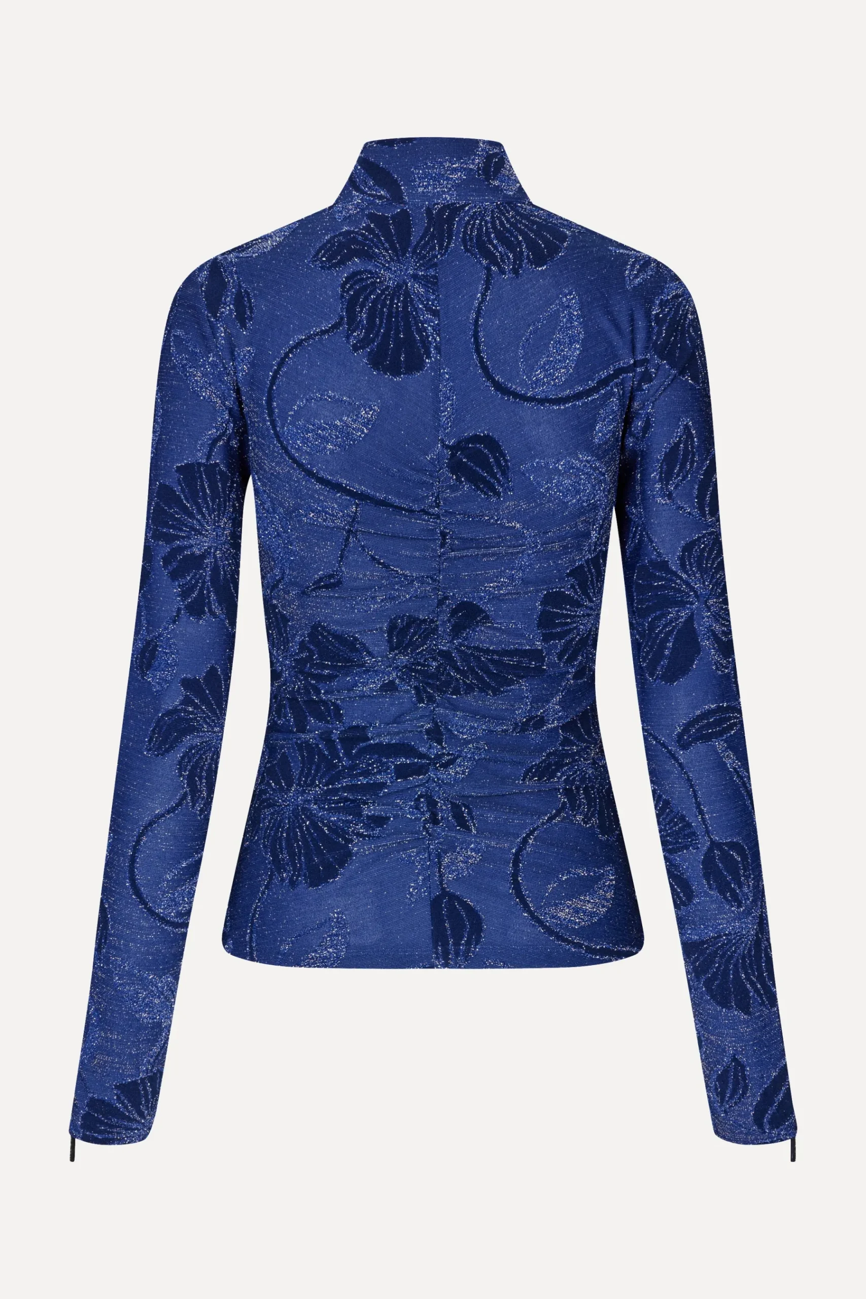 STINE GOYA Gathered Long Sleeve High Neck Collar Top - Fine Line Poppies FineLinePoppies New