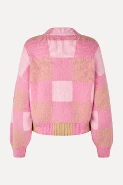 STINE GOYA Gingham Check Sweater - Pink Gingham Check PinkGinghamCheck Cheap