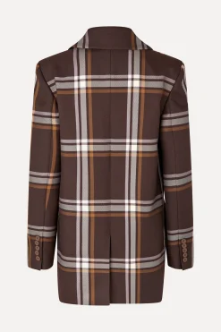 STINE GOYA Long Sleeve Boxy Blazer - Weaved Checks WeavedChecks Outlet