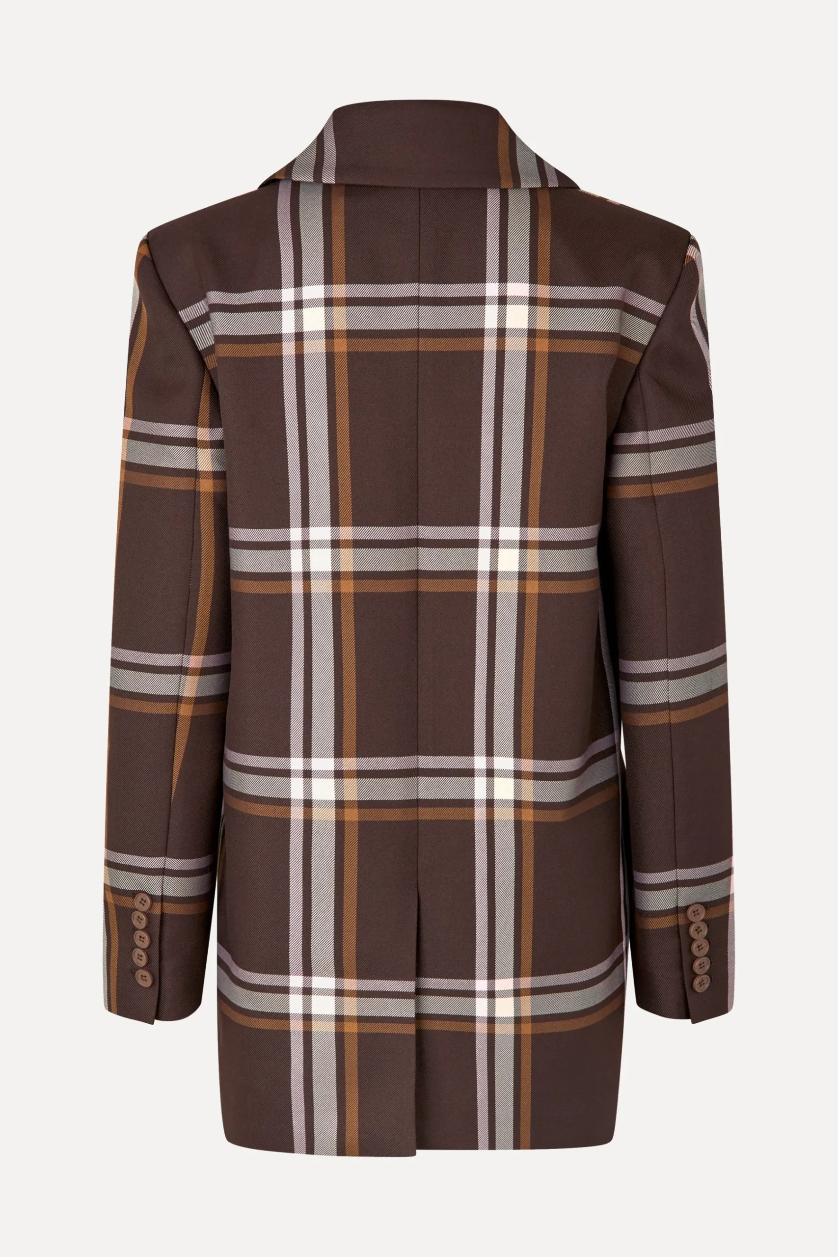 STINE GOYA Long Sleeve Boxy Blazer - Weaved Checks WeavedChecks Outlet