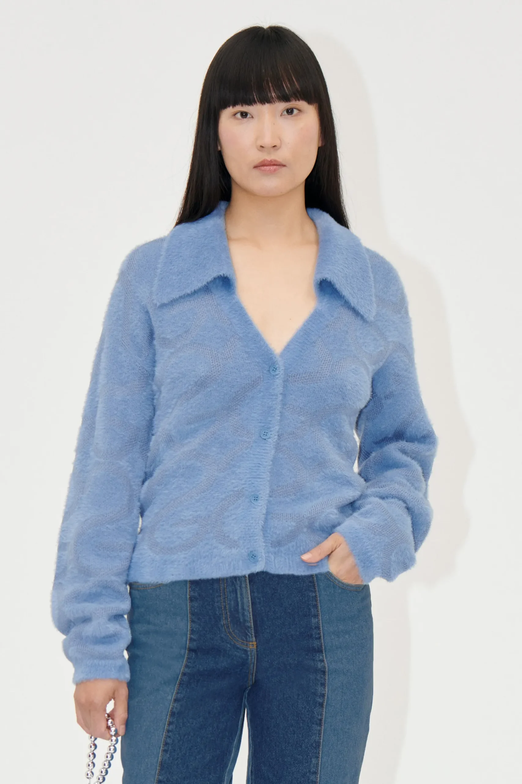 STINE GOYA Long Sleeve Cardigan - Infinity Blue InfinityBlue Shop