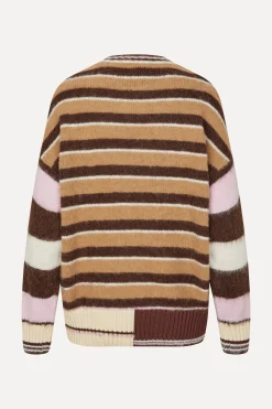 STINE GOYA Long Sleeve Crew Neckline Jumper - Multi Stripes MultiStripes Sale