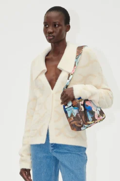 STINE GOYA Long Sleeve Cropped Cardigan - SG Monogram SGMonogram Sale