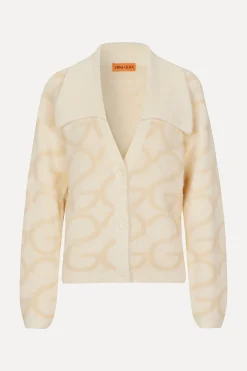 STINE GOYA Long Sleeve Cropped Cardigan - SG Monogram SGMonogram Sale