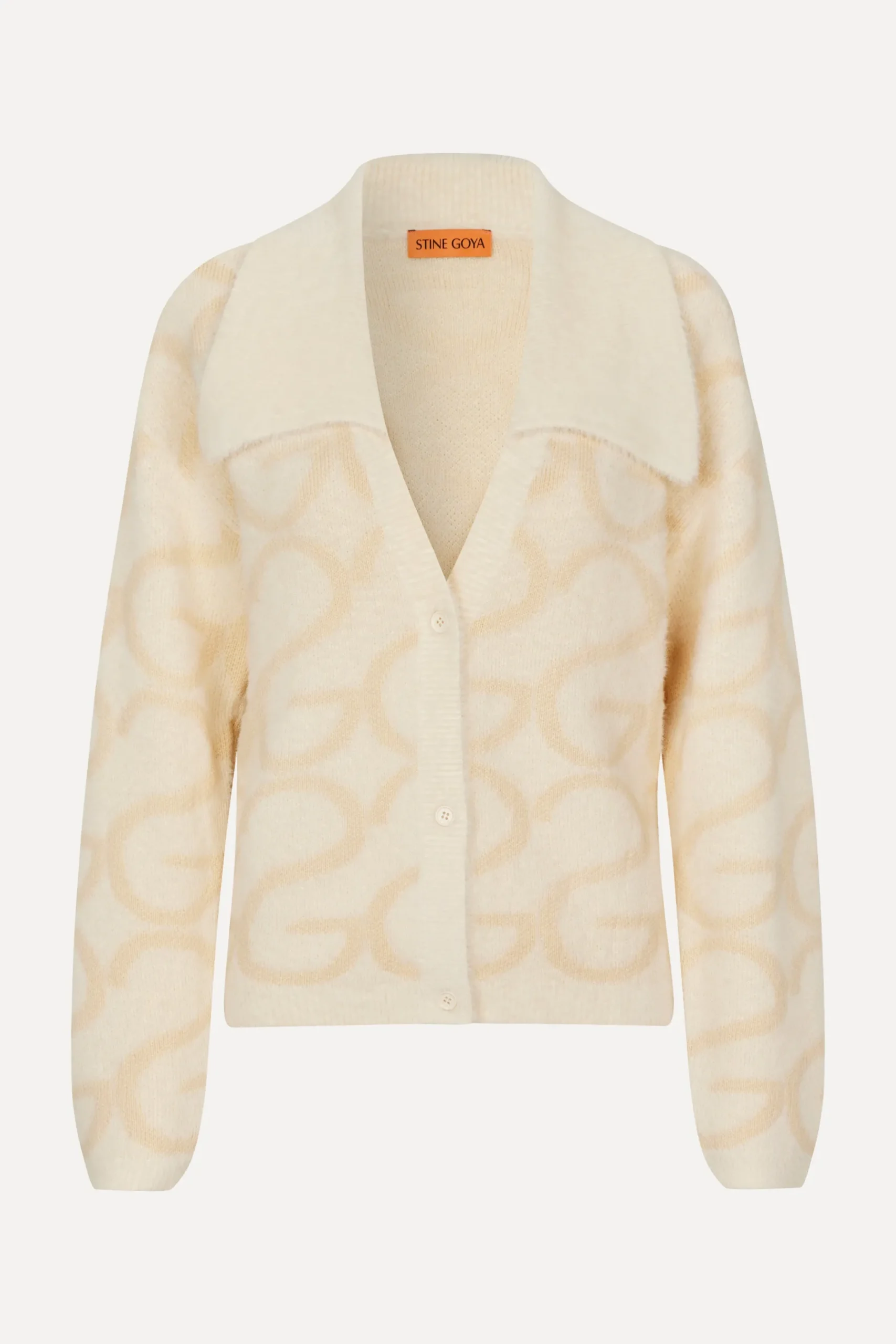 STINE GOYA Long Sleeve Cropped Cardigan - SG Monogram SGMonogram Sale