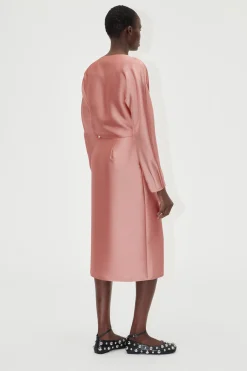 STINE GOYA Long Sleeve Midi Dress - Rose Tan RoseTan Hot