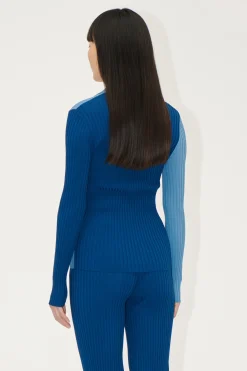 STINE GOYA Long Sleeve Polo - Blue Jean BlueJean Cheap