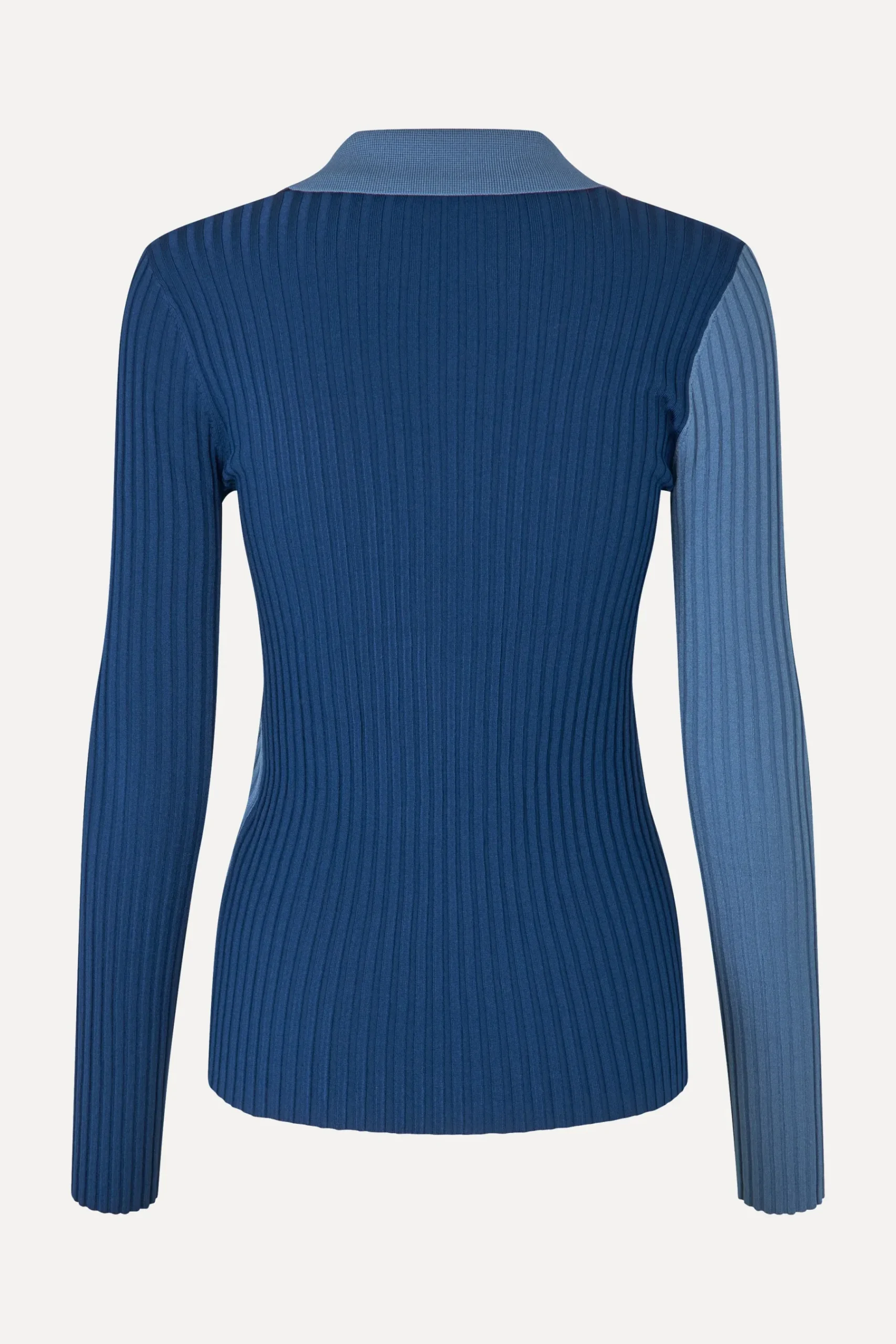 STINE GOYA Long Sleeve Polo - Blue Jean BlueJean Cheap