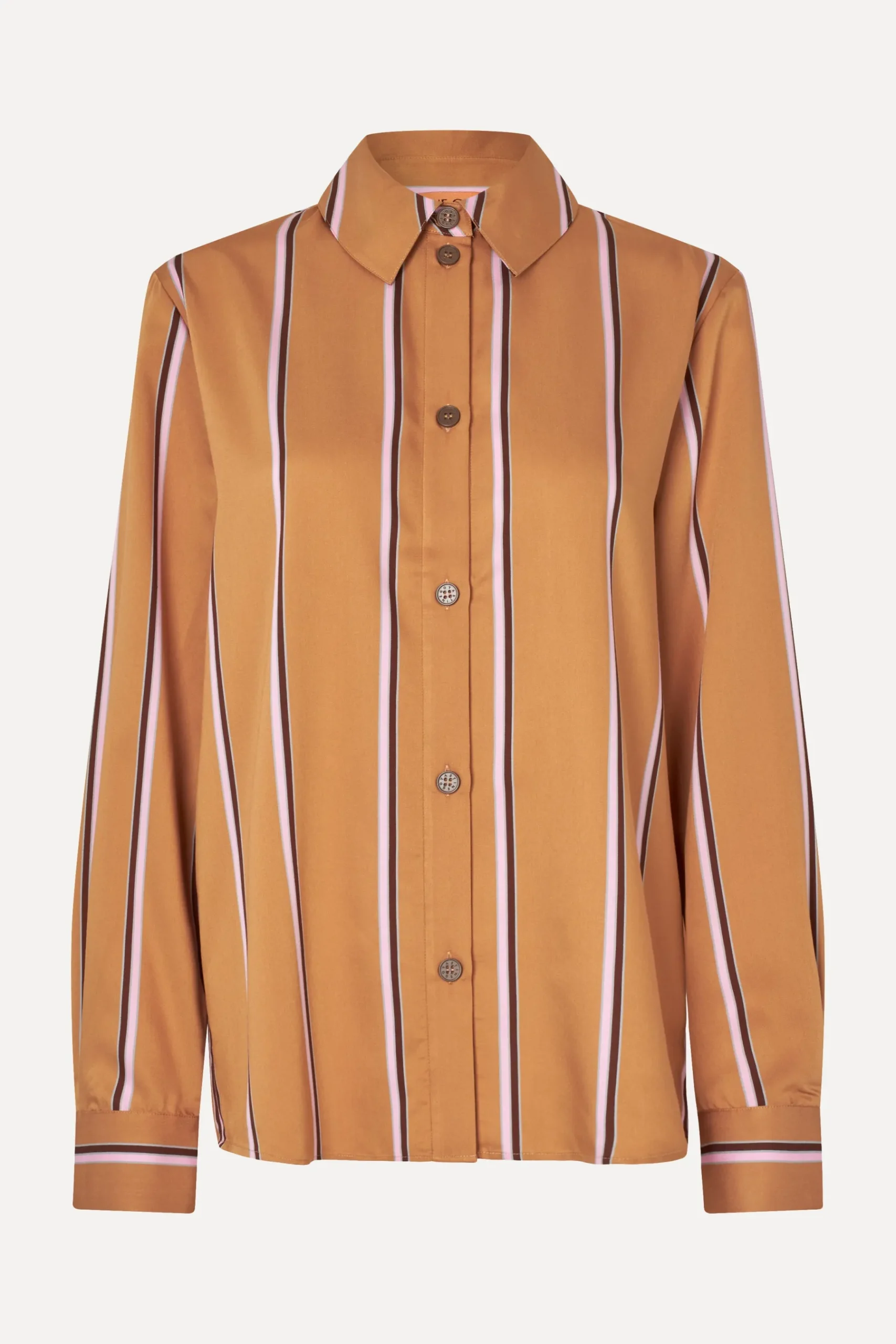 STINE GOYA Long Sleeve Shirt - Cocoa Stripes CocoaStripes Discount