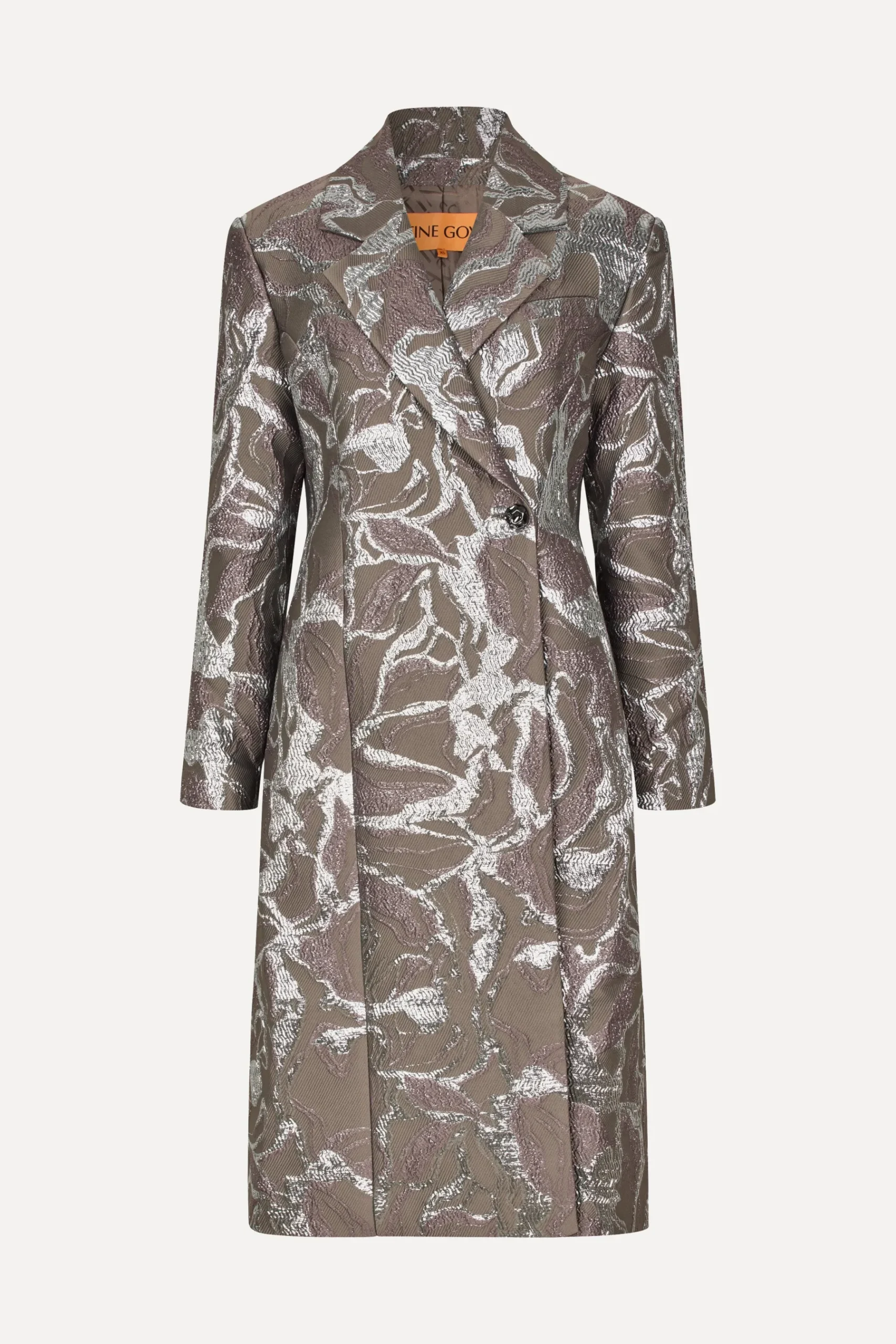 STINE GOYA Long Sleeve Straight Coat - Abstract Foliage AbstractFoliage Shop