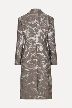 STINE GOYA Long Sleeve Straight Coat - Abstract Foliage AbstractFoliage Shop