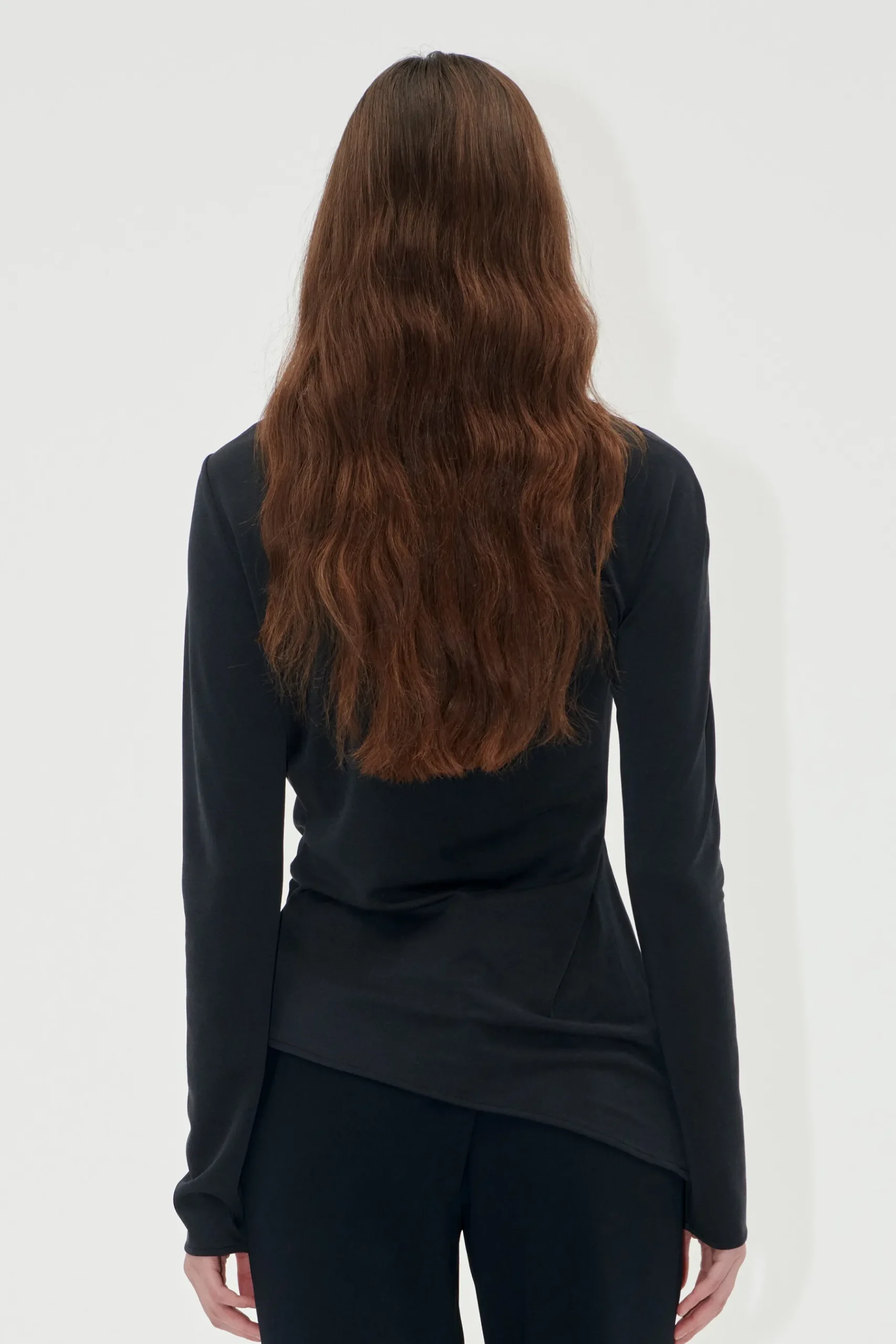 STINE GOYA Long Sleeve Top With Fixed Buckle - Jet Black JetBlack Outlet