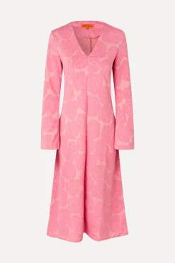 STINE GOYA Long Sleeve V Neck Dress - Rose Relief RoseRelief New