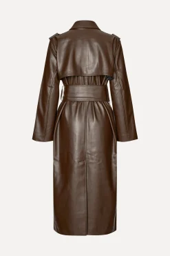 STINE GOYA Oversized Trenchcoat With Buckle Belt - Chocolate Store
