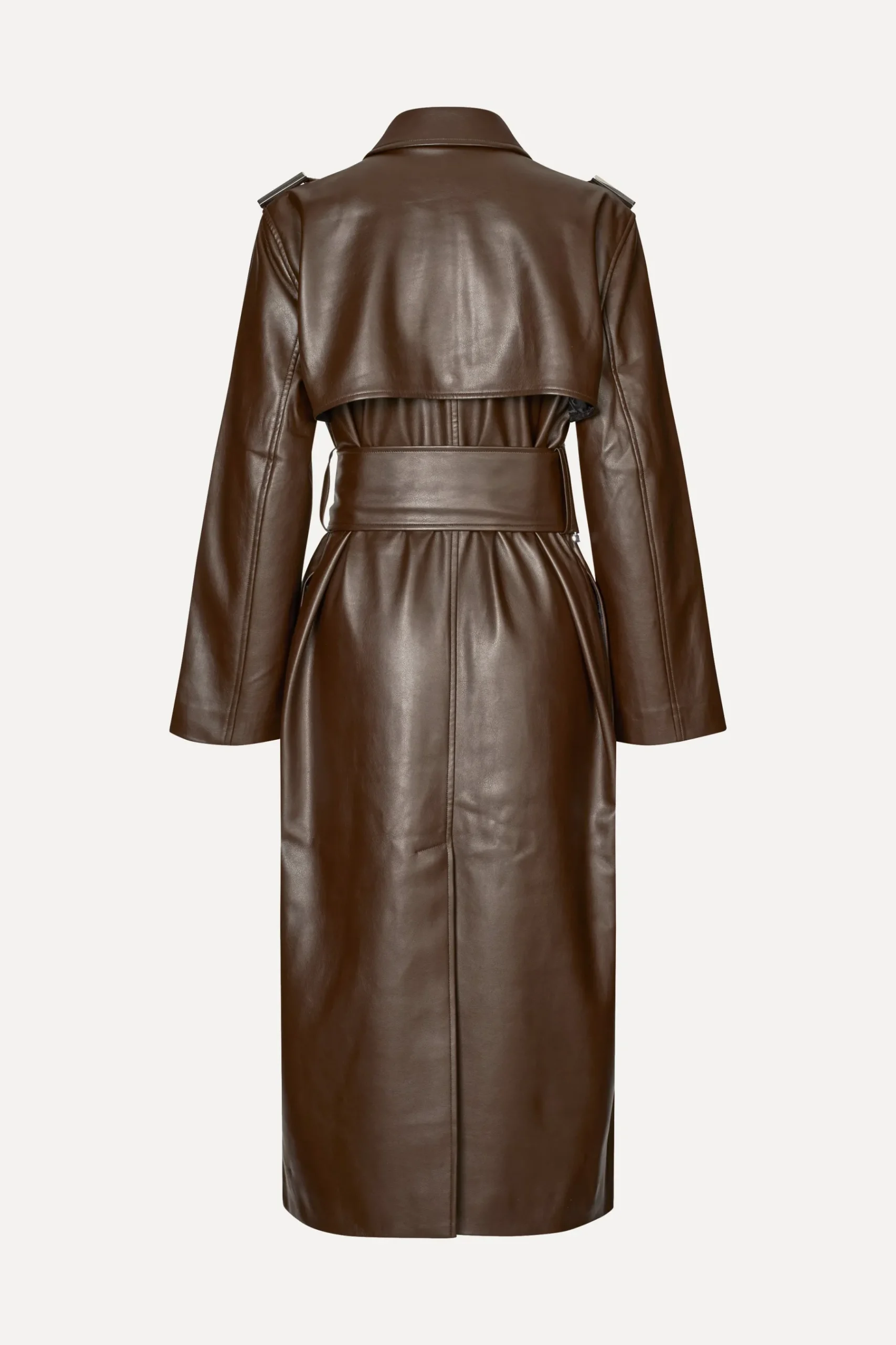 STINE GOYA Oversized Trenchcoat With Buckle Belt - Chocolate Store