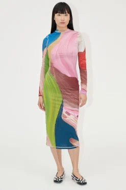 STINE GOYA Pullover Long Sleeve Midi Dress - Hands Hot