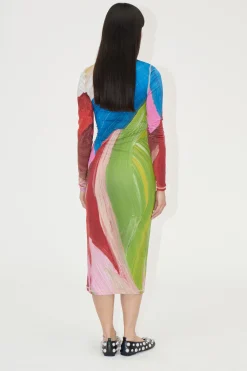 STINE GOYA Pullover Long Sleeve Midi Dress - Hands Hot