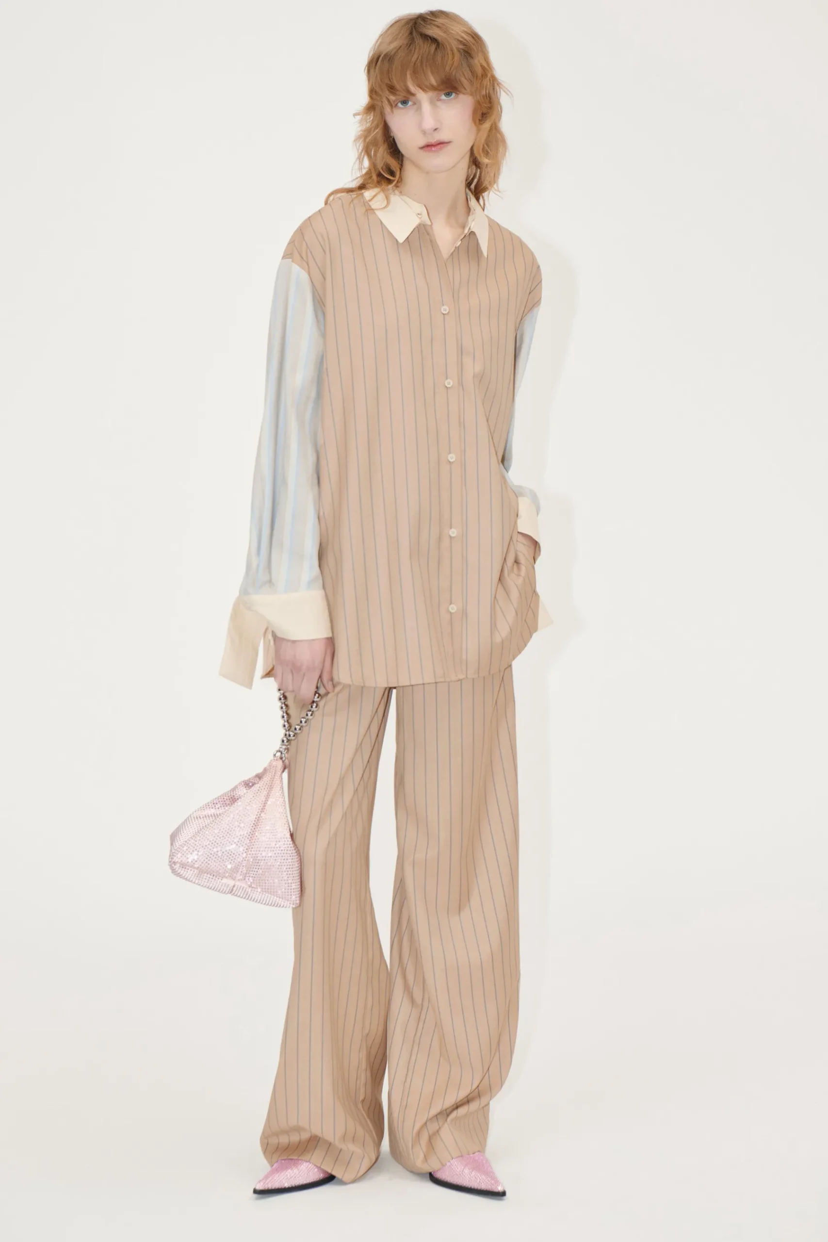 STINE GOYA Reversed Wide Leg Pants - Multi Stripes MultiStripes Flash Sale