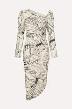 STINE GOYA Rouched Midi Dress - Fineline Staircase FinelineStaircase Cheap