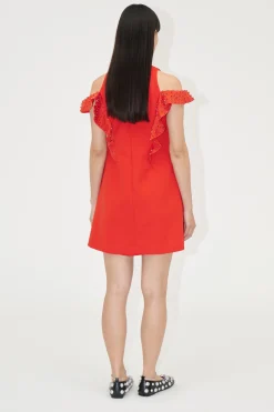 STINE GOYA Ruffle Sleeve Mini Dress - Berry Store