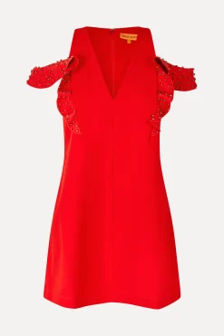 STINE GOYA Ruffle Sleeve Mini Dress - Berry Store