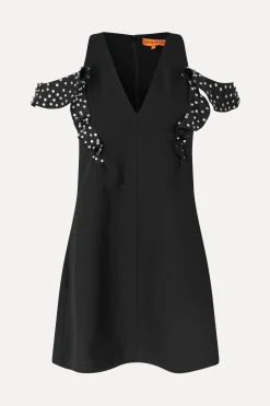 STINE GOYA Ruffle Sleeve Mini Dress - Black Cheap