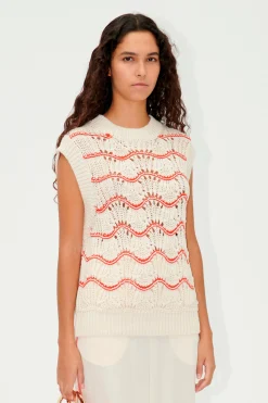 STINE GOYA SGAsger Vest - Orange Waves OrangeWaves Store