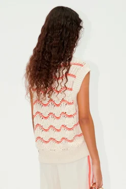 STINE GOYA SGAsger Vest - Orange Waves OrangeWaves Store