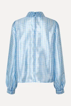 STINE GOYA SGAshley Blouse - Blue Check BlueCheck Sale