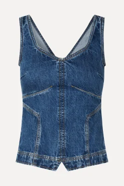 STINE GOYA SGEliana Denim Top - Trompe L'oeil TrompeL'oeil Fashion