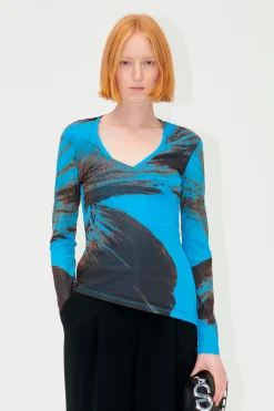 STINE GOYA SGFlorian Blouse - Brown Brush Stroke Poppy BrownBrushStrokePoppy Shop